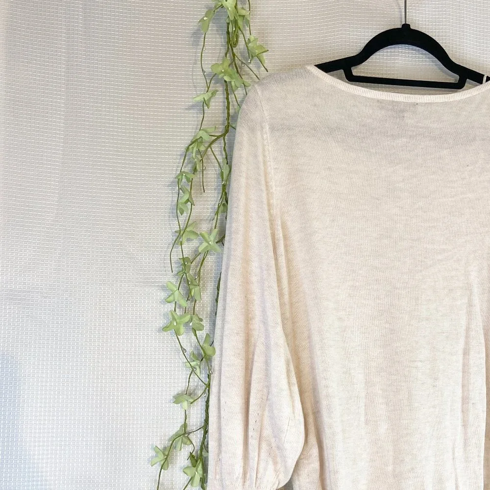 A Pea In The Pod Boat Neck Side Ruched Balloon Long Sleeve Pullover Swea… - Picture 6 of 13